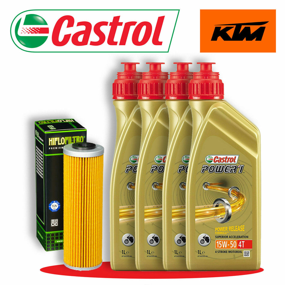 Tagliando KTM 1050/1090/1190/1290/Adventure Duke KIT Castrol 15W50 filtro olio