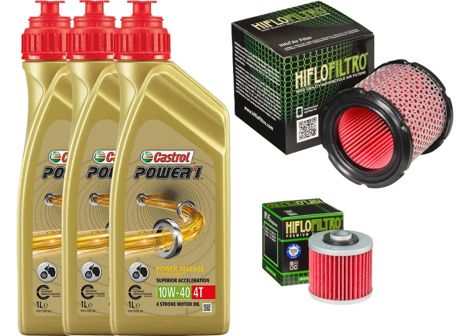 YAMAHA XT 660 Z TENERE 2008 2016 TAGLIANDO CASTROL 10W40 FILTRO ARIA OLIO HIFLO