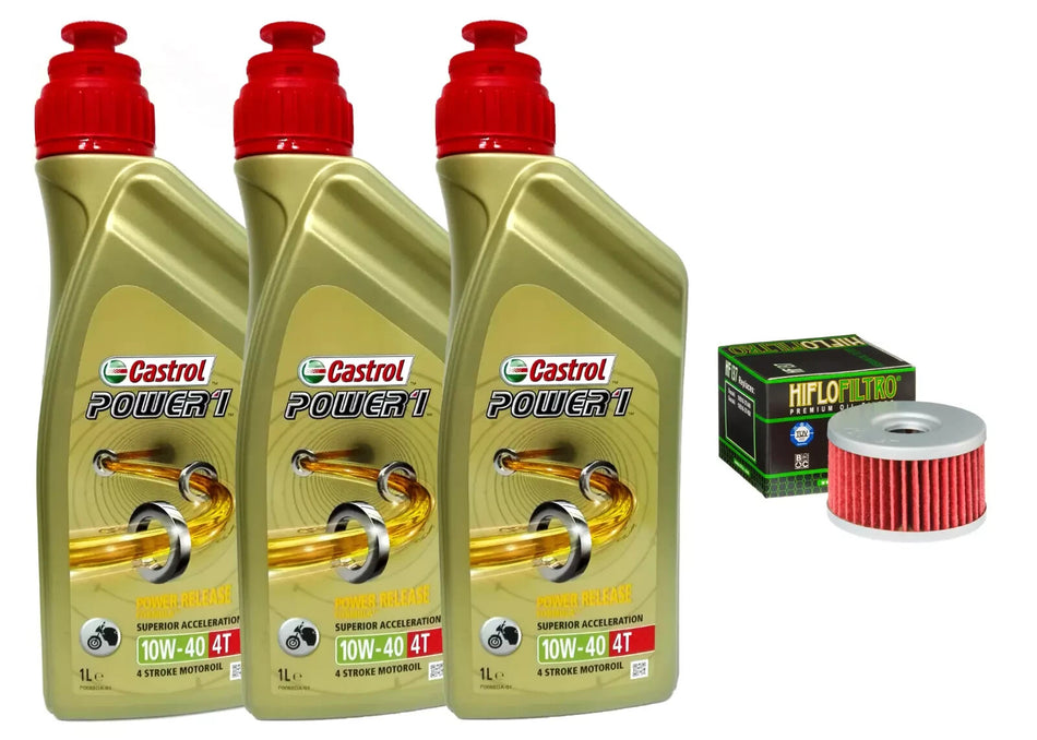 KIT/TAGLIANDO SUZUKI DR 650 SE 3 LITRI CASTROL POWER1 10W40 FILTRO OLIO PER MOTO