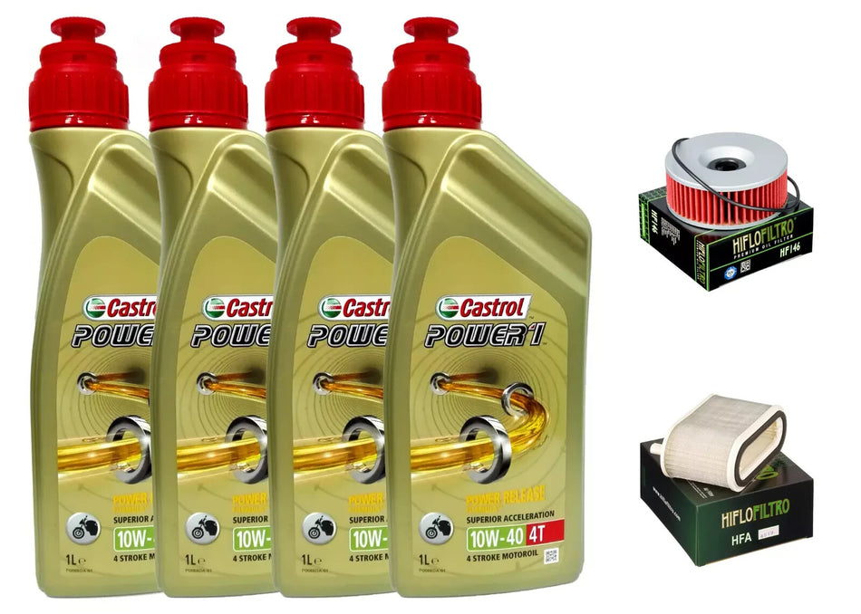 KIT/TAGLIANDO YAMAHA V-MAX 1200 1985/95 CASTROL POWER  1 10W40 FILTRO OLIO ARIA