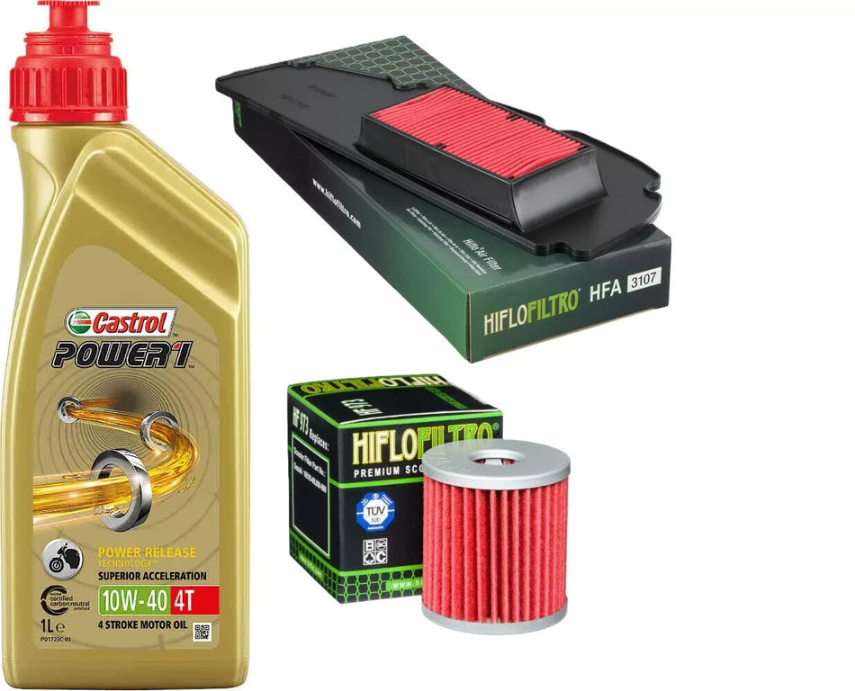 SUZUKI ADDRESS 110 2015 2020 TAGLIANDO CASTROL 10W40 FILTRO ARIA OLIO HIFLO