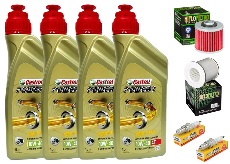 KIT/TAGLIANDO YAMAHA TDM 850 '96 CASTROL POWER 1 10W40 FILTRO OLIO ARIA CANDELE