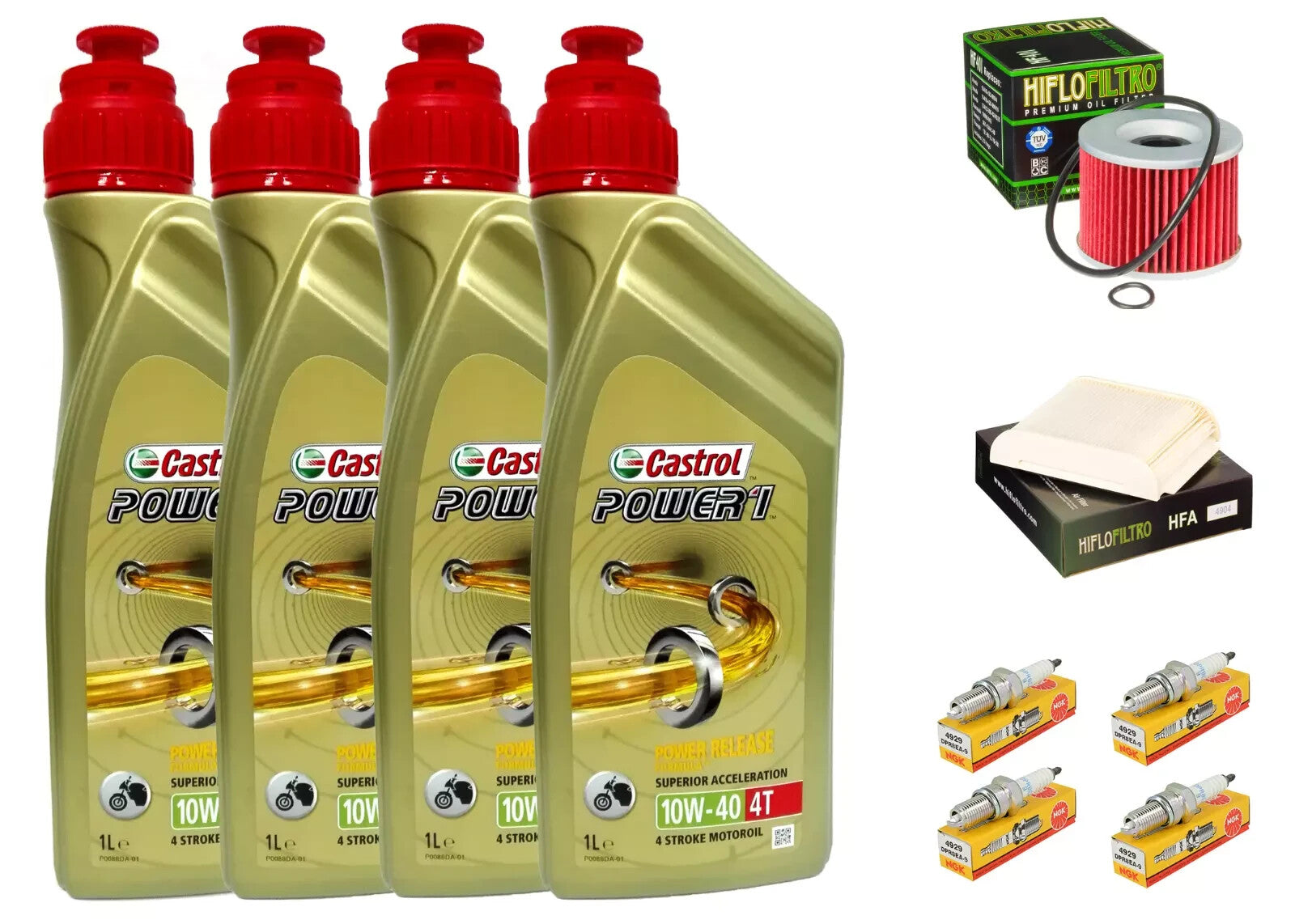 KIT/TAGLIANDO YAMAHA  FJ 1200 / A CASTROL POWER 1 10W40 FILTRO OLIO ARIA CANDELE