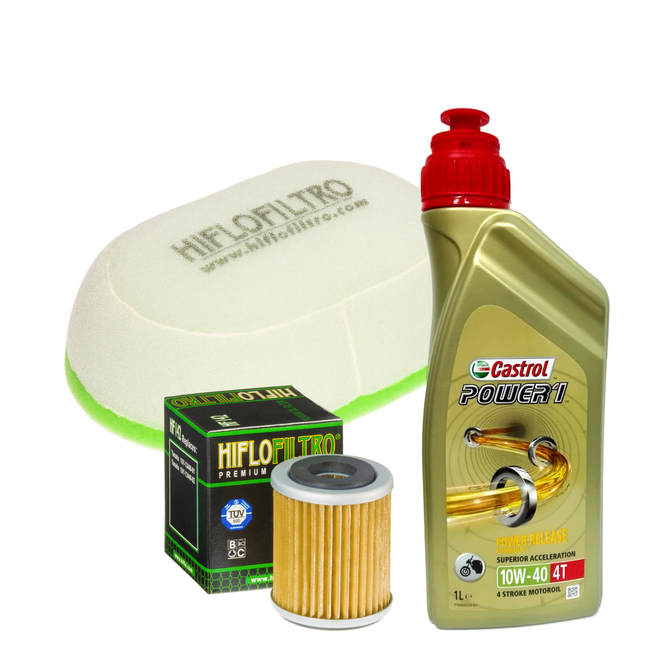 KIT TAGLIANDO 1 OLIO CASTROL 10W40 FILTRO OLIO E FILTRO ARIA YAMAHA XT/TT 350