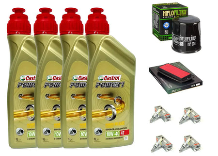 KIT TAGLIANDO YAMAHA/YZF R1 1000 2002 2003 CATROL 10W40 FILTRO OLIO ARIA CANDELE