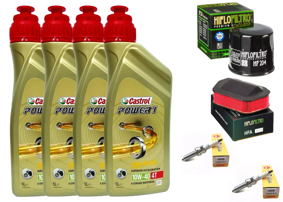 Tagliando Yamaha XVS V-STAR 950 Castrol Power 1 10W40 filtro olio aria candele