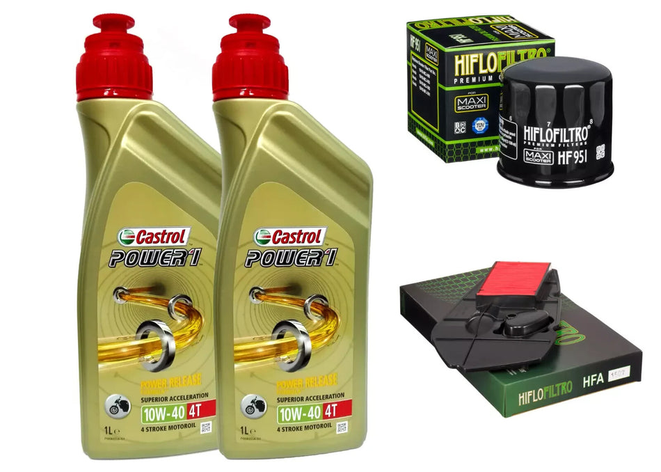 HONDA  NSS 250 FORZA A / X KIT/TAGLIANDO CASTROL POWER 1 10W40 FILTRO OLIO ARIA