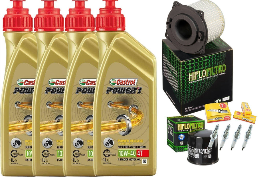 SUZUKI GSX 1100 1988 1996 TAGLIANDO CASTROL POWER  10W40 FILTRO ARIA OLIO CANDEL