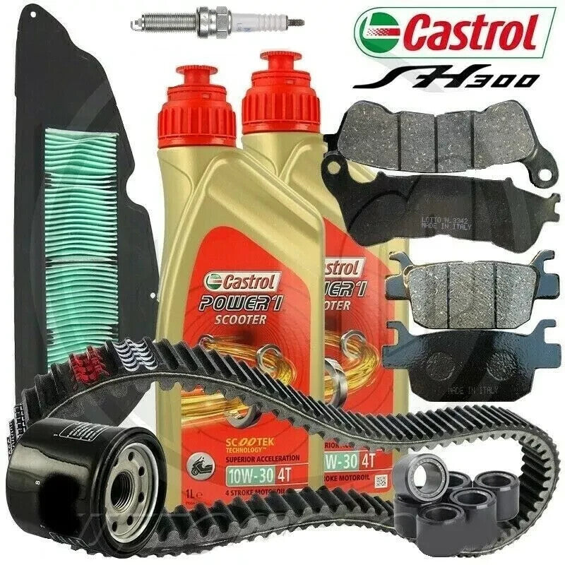 TAGLIANDO HONDA SH/300 2007 2008 2009 2010 2014 OLIO CINGHIA RULLI PASTIGLIE