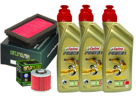 KIT TAGLIANDO YAMAHA  MT-03 660 CASTROL 10W40 FILTRO ARIA FILTRO OLIO HIFLO 