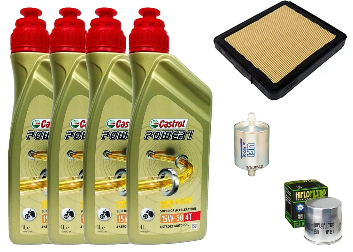 KIT/TAGLIANDO CASTROL POWER 1 15W50 FILTRO OLIO ARIA BENZINA BMW K 75 1985 1988