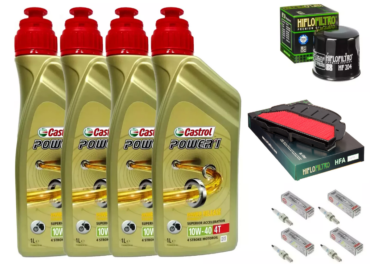 TAGLIANDO HONDA CBR 900 954 RR 2002/2003 CASTROL 10W40 FILTRI OLIO ARIA CANDELE