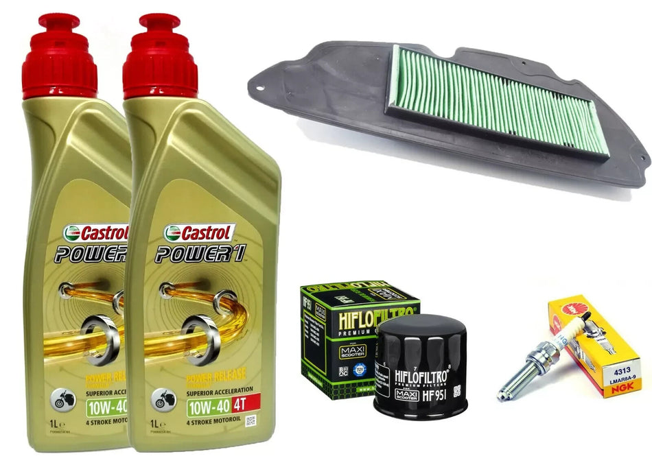 KIT/TAGLIANDO HONDA SH/300 i 2006 2007 2008 2009 OLIO CASTROL FILTRI CANDELA