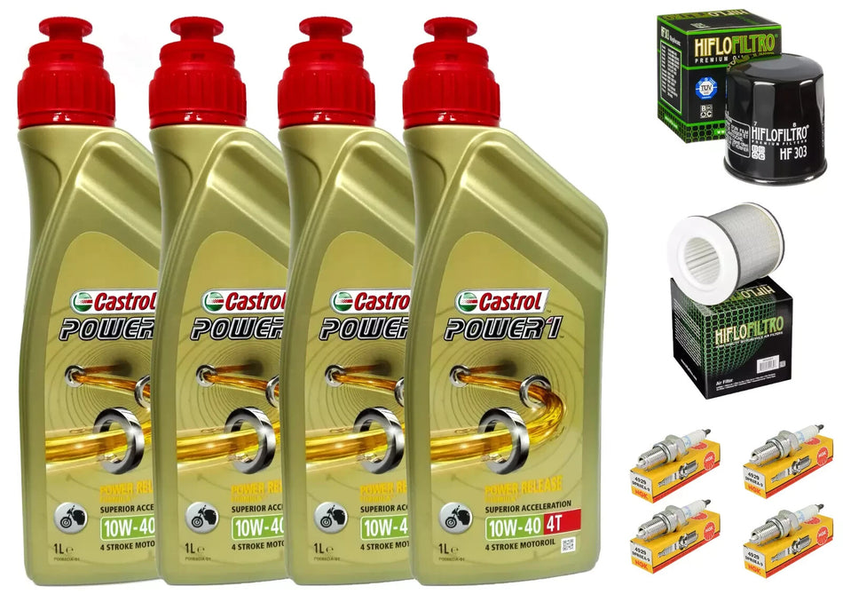 KIT/TAGLIANDO YAMAHA XJ 900 S DIVERSION CASTROL 1 10W40 FILTRO OLIO ARIA CANDELE