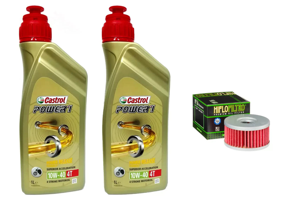 KIT/TAGLIANDO PER SUZUKI DR GN GZ SP TU VL 250 CASTROL POWER 1 10W40 FILTRO OLIO