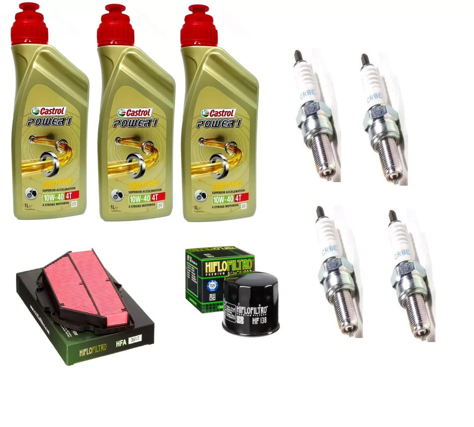 Kit/tagliando Suzuki GSX-R 600 2006/2007 Castrol 10W40 filtro olio aria candele