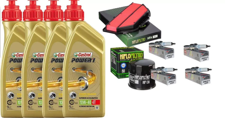 Tagliando Suzuki GSX-R 1000 2012/2016 Castrol 10W40 filtro olio aria candele