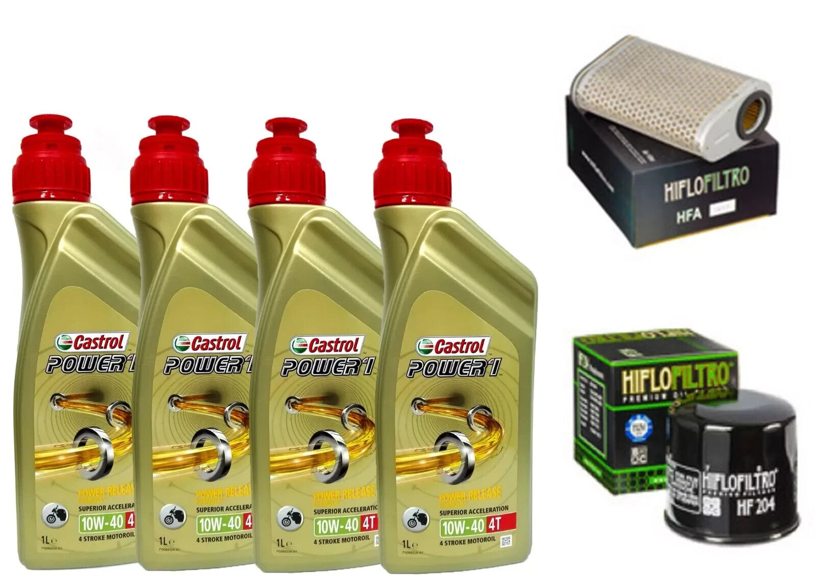 KIT/ TAGLIANDO HONDA CB / CBF 1000 CASTROL POWER 1 10W40 /FILTRO OLIO ARIA