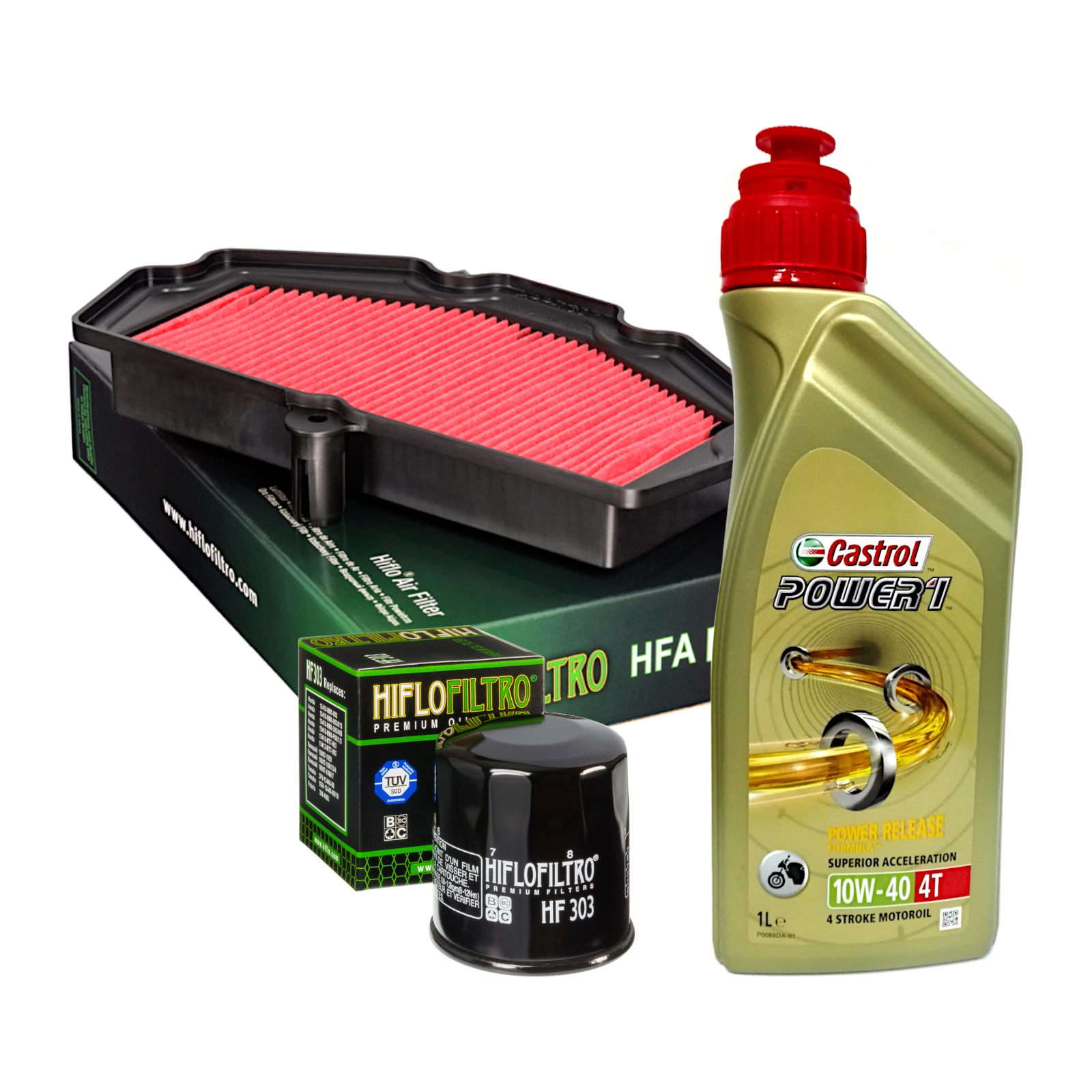 Kit tagliando Castrol 10W40 filtro olio aria Kawasaki Vulcan Versys Z 650