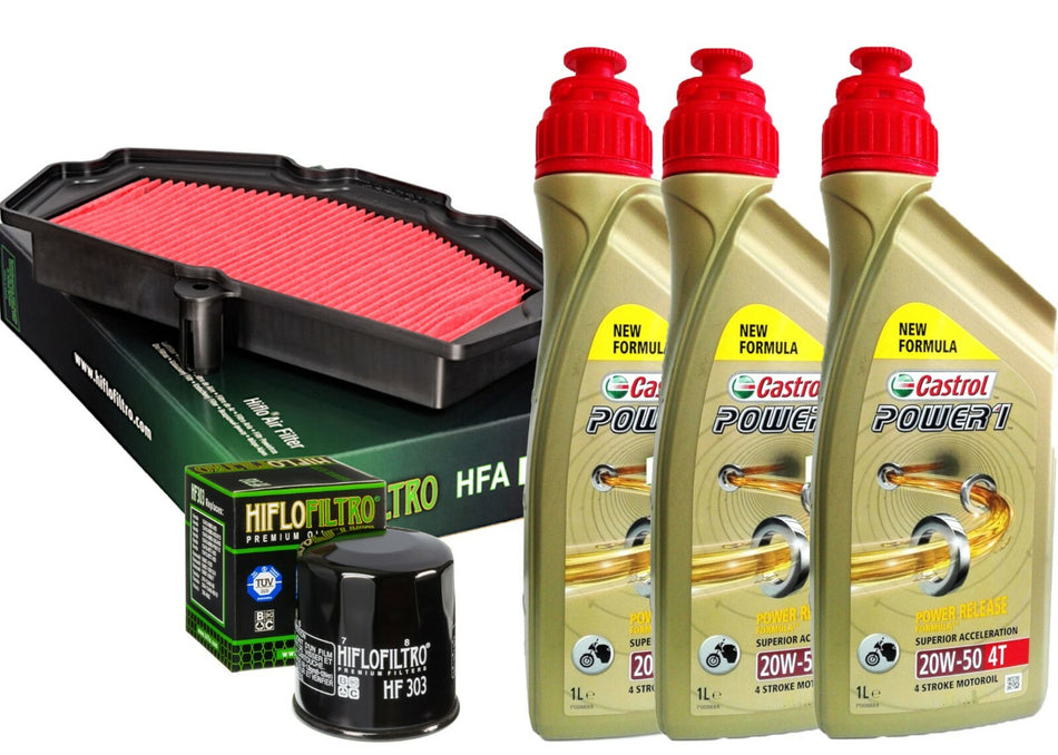 Kit tagliando Castrol 20W50 filtro olio aria X MOTO Kawasaki Vulcan Versys Z 650
