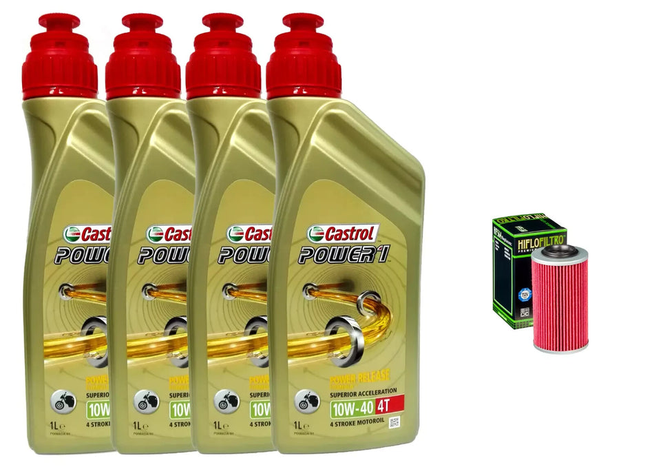 KIT/TAGLIANDO PER APRILIA TUONO R FACTORY/RSV CASTROL POWER 1 10W40 FILTRO OLIO