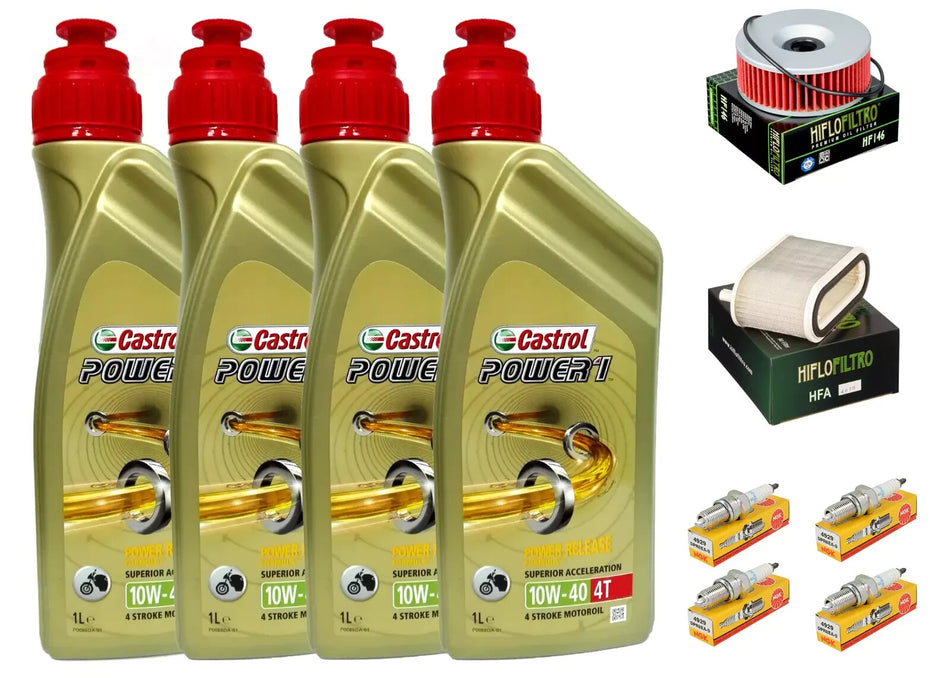 KIT TAGLIANDO YAMAHA V-MAX 1200 1985 1995 CASTROL 10W40 FILTRO OLIO ARIA CANDELE