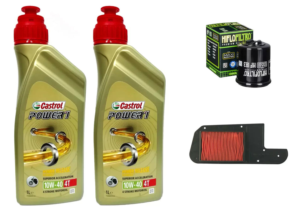 KIT/TAGLIANDO PIAGGIO X9 250 2004 2005 2006 CASTROL 10W40 FILTRI OLIO ARIA PIAGG