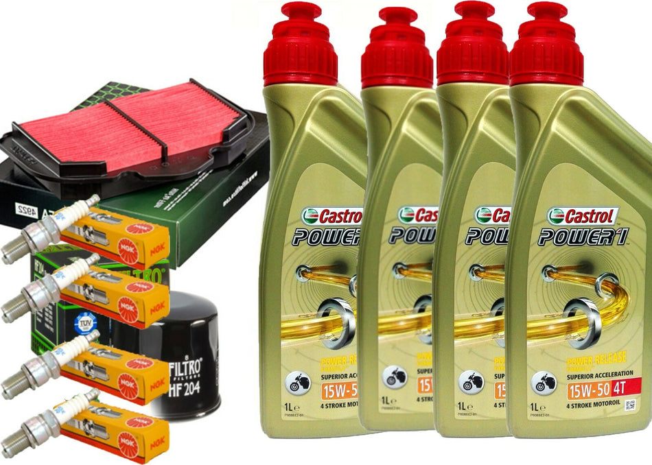 TAGLIANDO XT/1200/Z SUPER/TENERE YAMAHA CASTROL 15W50 FILTRO OLIO ARIA CANDELE