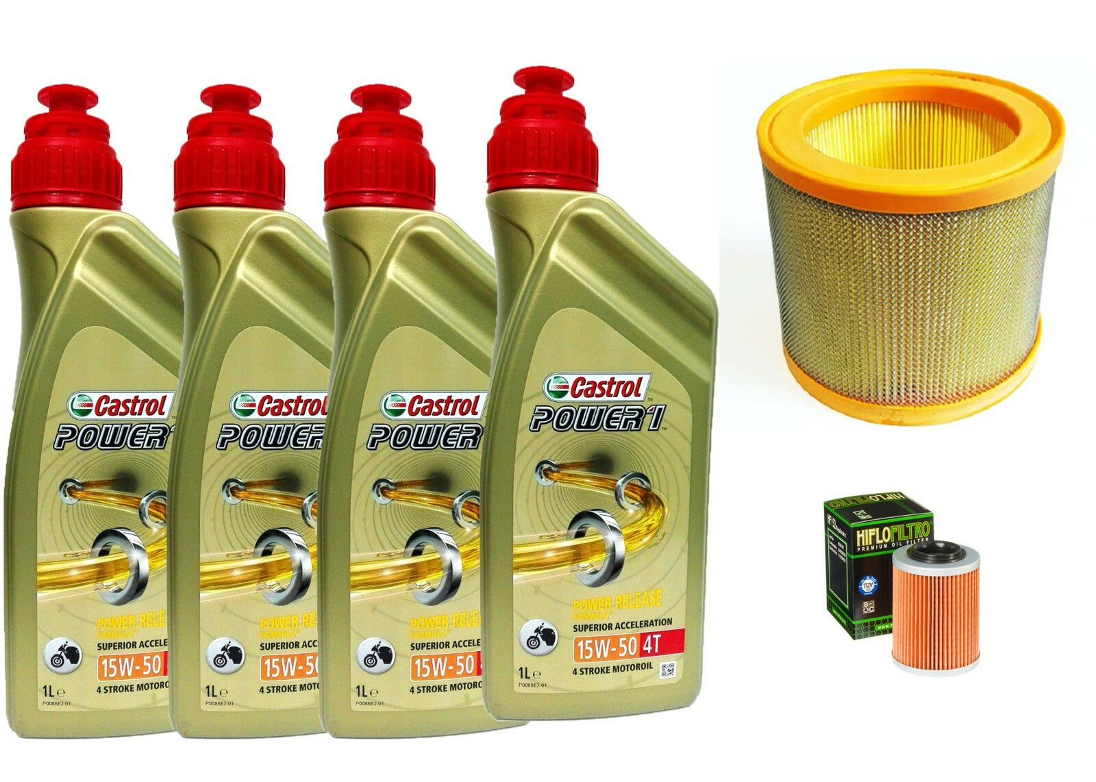 KIT TAGLIANDO APRILIA RSV 1000 OLIO CASTROL  15W50 FILTRO OLIO ARIA 2001 2003