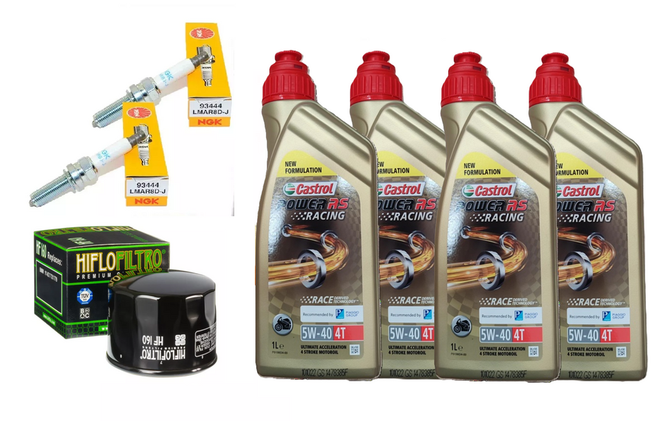 KIT/TAGLIANDO BMW R/1200 GS LC 2013-2018 CASTROL RACING 5W40 FILTRO OLIO CANDELE
